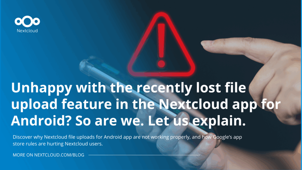 Nextcloud file uploads issue Android app